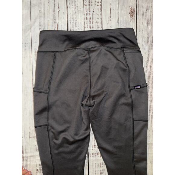 Patagonia Women’s Pack Out Tights Gray Size Large L Pockets - Picture 4 of 6
